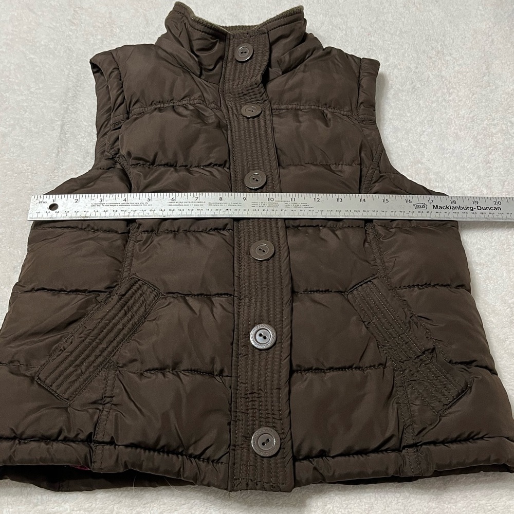 Aeropostale Women’s Chocolate Brown Quilted Puffer Vest Y2K Preppy Size L - Picture 5 of 11